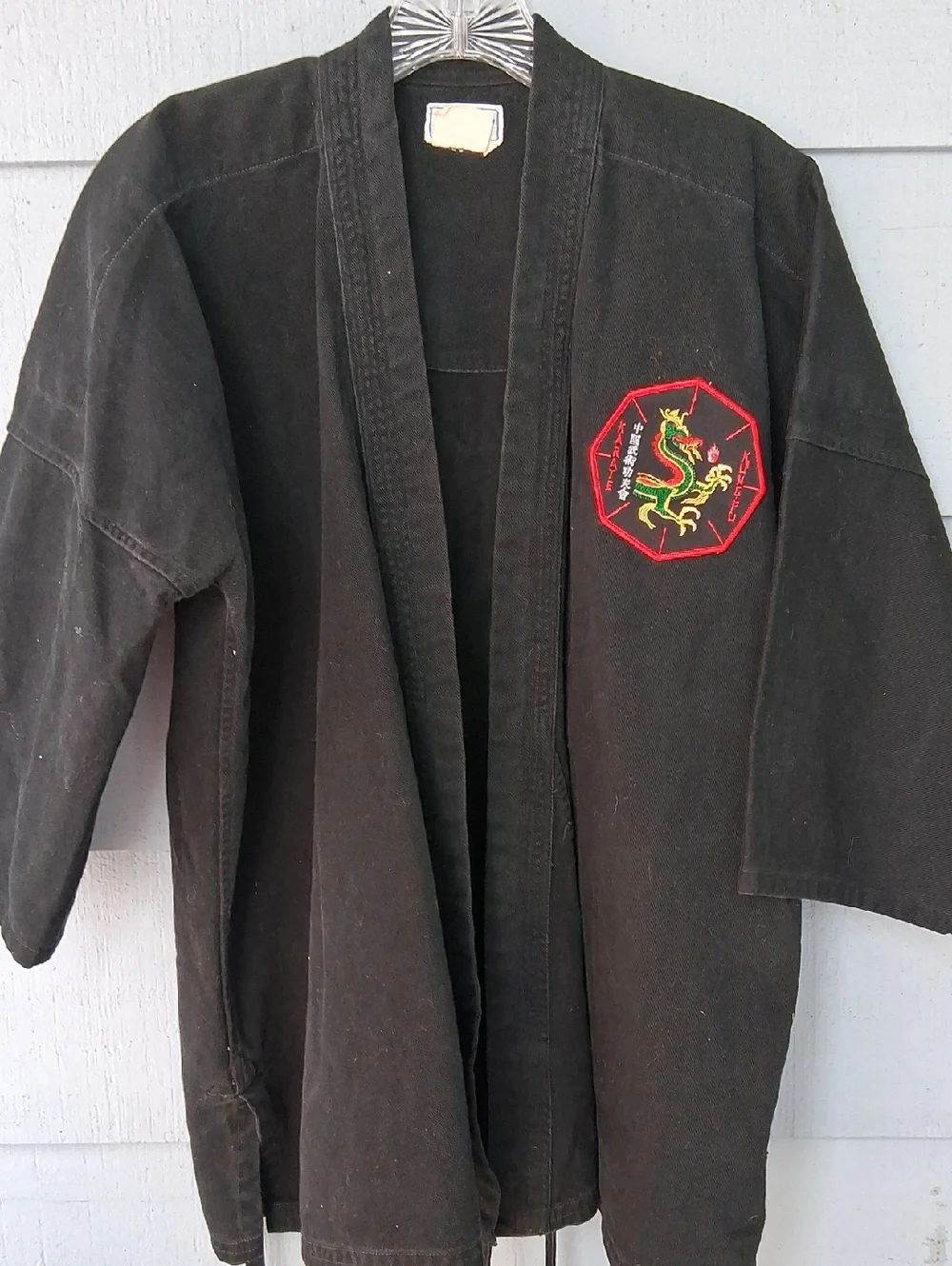 Martial Arts Jacket with Dragon Graphic